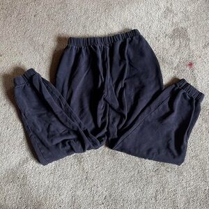 Classic Black Elastic Waist Sweatpants